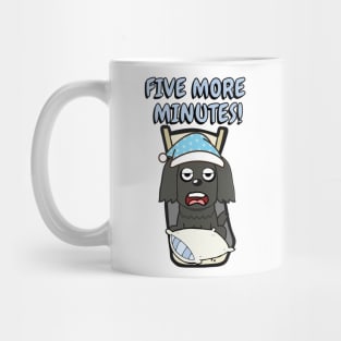 Lazy black dog cant get out of bed Mug